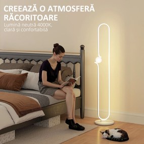 Lampă LED HOMCOM reglabilă cu comutator | Aosom Romania