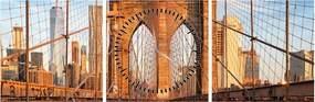 Tablou - Podul Brooklyn (cu ceas) (90x30 cm)