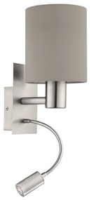 Aplică de perete gri/argintie LED PASTERI – EGLO