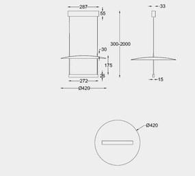 Lustra LED suspendata design modern SUN II D-42cm