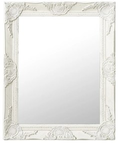Oglinda de perete in stil baroc, alb, 50 x 60 cm 1, Alb, 50 x 60 cm
