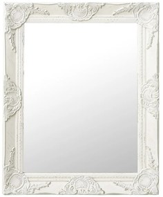 Oglinda de perete in stil baroc, alb, 50 x 60 cm 1, Alb, 50 x 60 cm