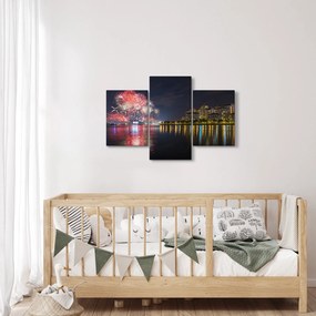Tablou cu artificii in Singapur (90x60 cm)