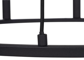 Lampa suspendată industrială neagră cu 7 lumini - Knight