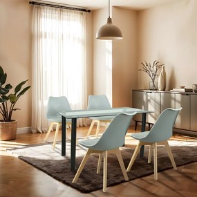 Set de masă Merlo 4+1 gri