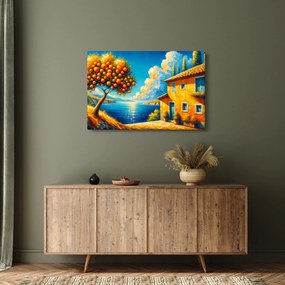 Tablou - Casă cu portocale II. (90x60 cm)