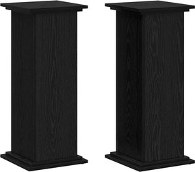 vidaXL Suport pentru plante Stejar Negru 33 x 33 x 80 cm Lemn compozit