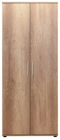 Dulap Multifunctional Adore Porto, 2 usi, 8 rafturi, Alb, 76 x 187 x 36 cm