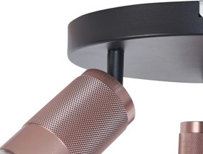 Spot rotund de plafon bronz închis, rotund, cu 3 lumini, reglabil - Veerle