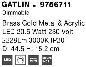 Lustra LED aplicata design ultra-modern GATLIN 20,5W