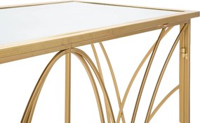 Consola Exy, Mauro Ferretti, 120x40x80 cm, fier, auriu/argintiu