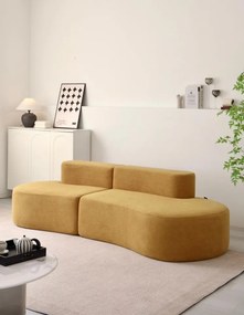 Canapea modulară din spumă cu memorie HD – 200x110x70 cm – design premium și confort inteligent (Culoare: Mustar)