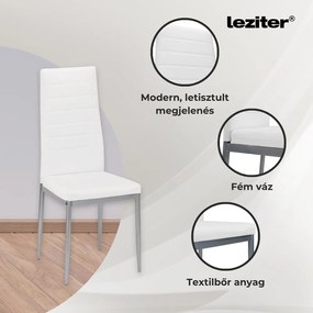 Set de sufragerie Denton 4+1 alb-gri