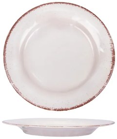 Set 6 Farfurii Glaze Alb-Lapte 22cm