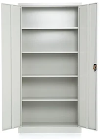 Dulap metalic universal, 90 x 40 x 185 cm, încuietoare cu cilindru, gri deschis - ral 7035