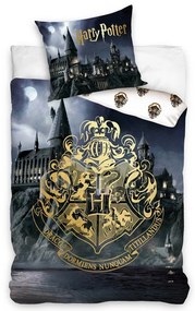 Cearșafuri din bumbac Harry Potter Hogwarts, 140x 200 cm, 70 x 90 cm