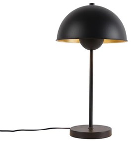Lampă de masă retro neagră cu auriu - Magnax