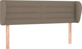 vidaXL Tăblie de pat cu aripioare gri taupe 147x23x78/88 cm textil