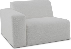 Modul pentru canapea alb cu tapițerie din stofă bouclé (cu colț pe partea stângă ) Roxy – Scandic