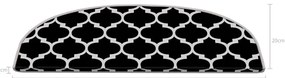 Covorașe pentru scări negre-albe 16 buc. 20x65 cm Madalyon – Vitaus