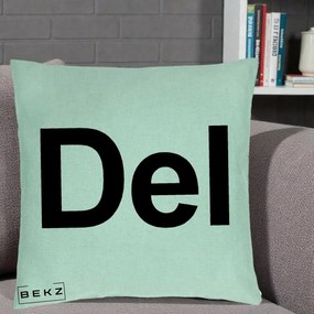 Perna Personalizata Tasta Del Tipografie Bold, 40x40 cm, Verde Menta, Husa Detasabila, Perna Inclusa, BEKZ®