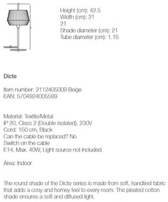 Veioza, lampa de masa design modern DICTE bej 2112405009 NL