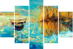 Tablou - Lacul cu bărci (150x105 cm)