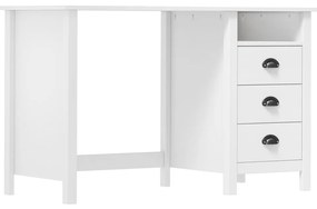 vidaXL Birou Hill cu 3 sertare, 120x50x74 cm, lemn masiv de pin