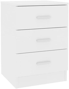 Noptiera, 2 buc., alb, 38x35x56 cm, PAL