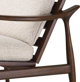 Fotoliu elegant design LUX Manzo maro / bouclé cream