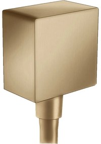 Conector furtun de dus Square cu supapa de retinere, bronz periat Bronz periat