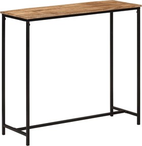 vidaXL Masă consolă, 80x30x74 cm, lemn masiv de mango și fier