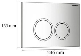 Roya Tina 82CHR set rezervor de toaletă de perete negru