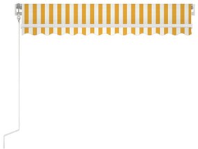 Copertina retractabila automat, galben si alb, 350x250 cm Galben si alb, 350 x 250 cm
