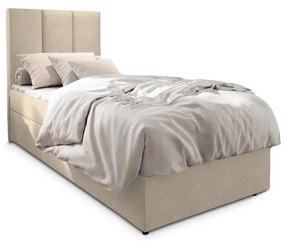 Pat tapițat boxspring MERALIS 90x200 cm bej Saltea: Matrace Bonell pružinová