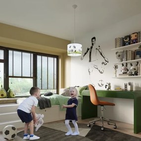 Lustră pe cablu pentru copii Sollux SL.1428 FOOTBALL 1xE27/15W/230V d. 30 cm