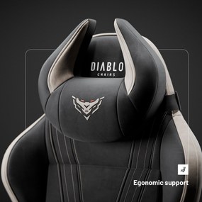 Scaun gaming material textil Diablo X-Horn 2.0, Normal Size, Camel Black