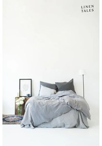 Cearceaf gri deschis din in 180x260 cm Light Grey – Linen Tales