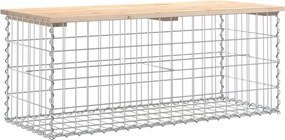 vidaXL Bancă de grădină, design gabion, 103x44x42cm, lemn masiv de pin