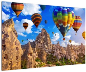 Tablou - Baloane cu aer cald, Cappadocia, Turcia. (90x60 cm)