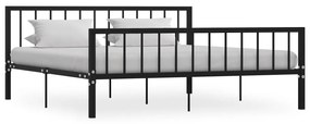 vidaXL Cadru de pat, negru, 180 x 200 cm, metal