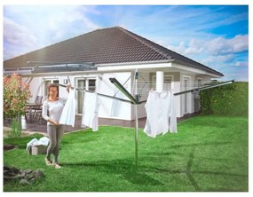 Uscător de rufe argintiu pentru grădină 60 m Linomatic 600 Plus – LEIFHEIT