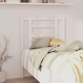 818796 vidaXL Tăblie de pat, alb, 81x4x100 cm, lemn masiv de pin