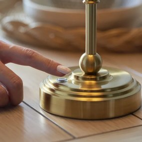 Lampă LED reîncărcabilă dimabilă de masă Endon 114800 BURLEY LED/1,5W/5V alamă/verde