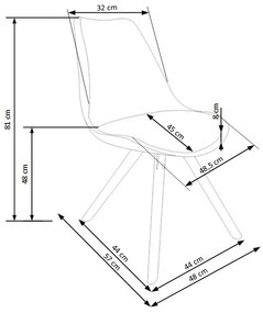 Scaun de bucaterie Amadora, gri/fag