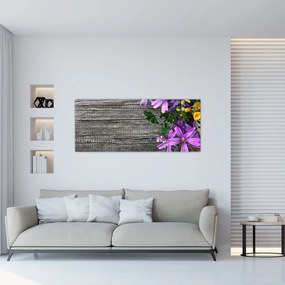 Tablou - flori de câmp (120x50 cm), în 40 de alte dimensiuni noi