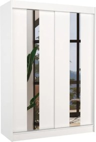 Dulap cu usi glisante si oglinda 150x215 cm, Balton, ADRK Furniture (Culoare: Negru)