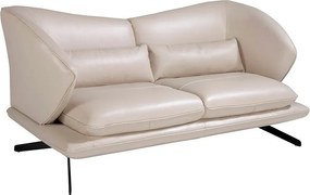 Canapea 2 locuri eleganta cu spatar original Cowhide leather taupe grey