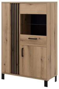 Vitrină Neo NE4 (Stejar evoke + Negru mat). 1048500