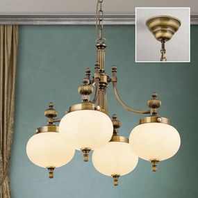 Lustra suspendata eleganta stil clasic Nostalgie 4L patina/ champagne